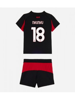 Detské Futbalové oblečenie AC Milan Christopher Nkunku #18 2025-26 Krátky Rukáv - Domáci (+ trenírky)